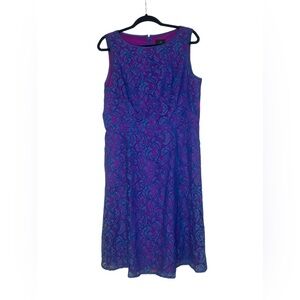 Adrianna Papell Lace Overlay Dress Size 14